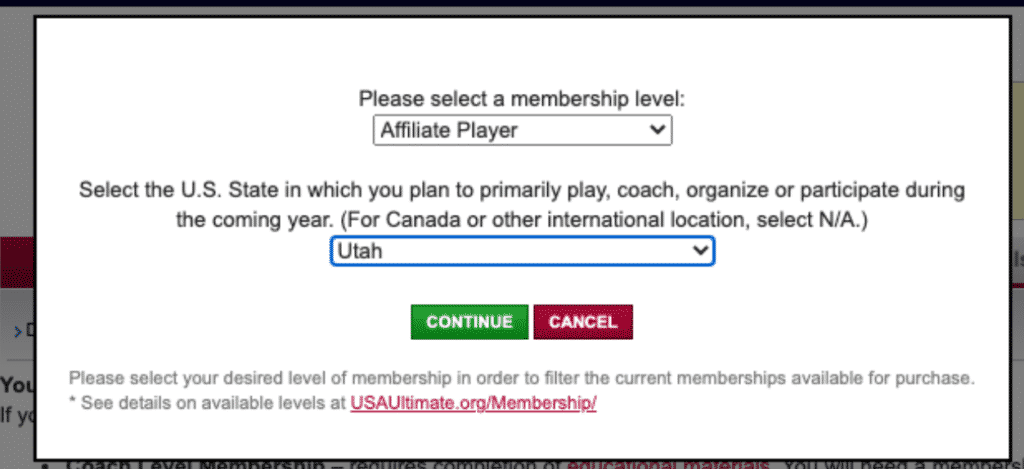 Affiliate membership 