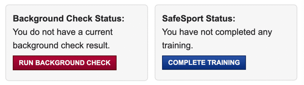 background test and SafeSport test